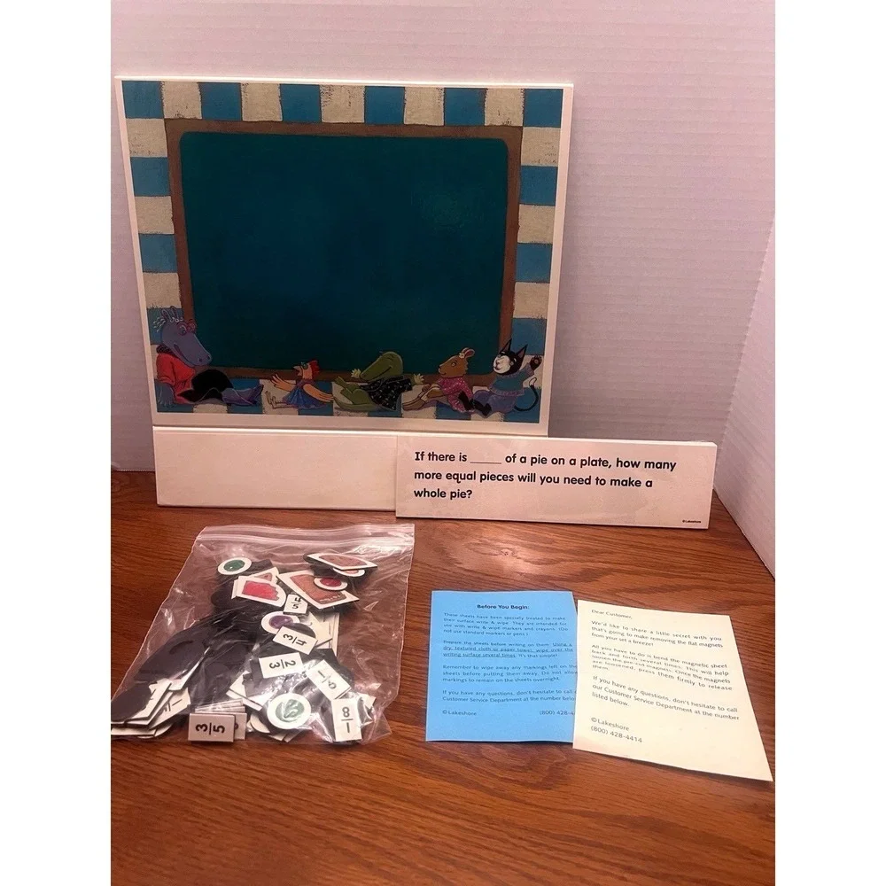 Vintage Lakeshore Fraction Action Complete Activity Kit NEW SEALED Loreen Leedy
